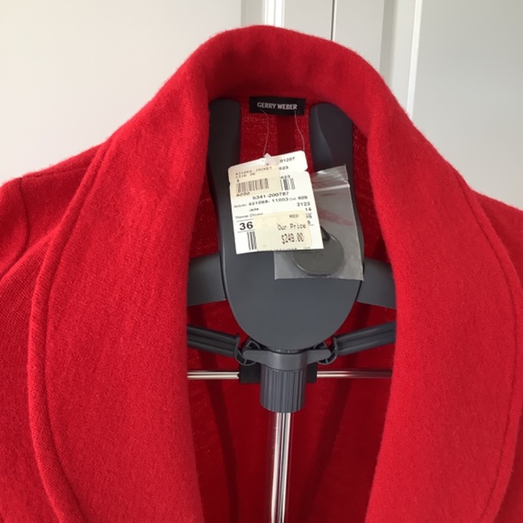 Gorgeous red Gerry Weber wool jacket with tags! Washable! - Picture 7 of 7